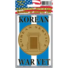 Patriotic Korean War Vet Sticker (3"x4-1/4")