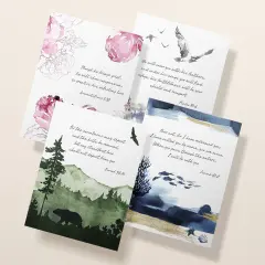 Christian Greeting Cards | Scripture Cards for Sympathy, Encouragement, Thinking of You | Blank Inside | Recycled Paper | 12 24