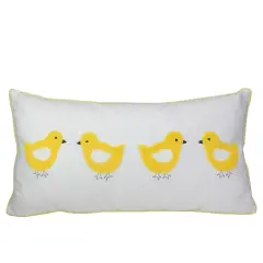 C&F Home 16.5" White and Yellow Easter Chicks Spring Throw Pillow