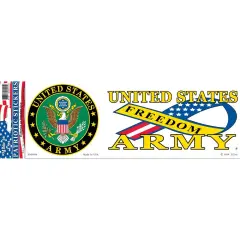 United States Army Enduring Freedom Bumper Sticker 3-1/4"X9"