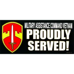 Vietnam Proudly Served Bumper Sticker 3"X6-1/2"