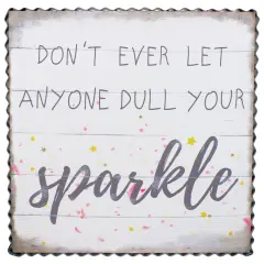 Northlight Metal Framed "Don't Ever Let Anyone Dull Your Sparkle" Canvas Wall Art 12" White