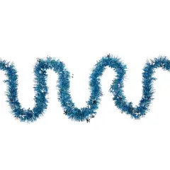 Northlight Tinsel with Snowflakes Artificial Christmas Garland - 12' x 3" - Blue and Silver - Unlit