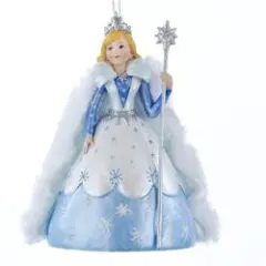 Kurt Adler Princess Snow Queen Christmas Ornament - 4.75" - Blue