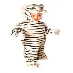 Underwraps White and Black Striped Tiger Infant Halloween Costume - 6-12 Months