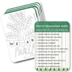 Big Dot of Happiness Family Tree Reunion - 2-in-1 Family Gathering Party Cards - Activity Duo Games - Set of 20