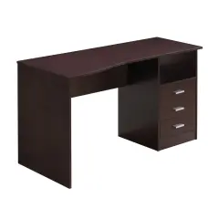 Techni Office Solutions 51.25" Brown Espresso Unique Techni Mobili Classic Computer Desk with Multiple Drawers