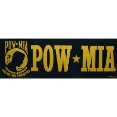 POW MIA Bumper Sticker 3-1/4"X9"