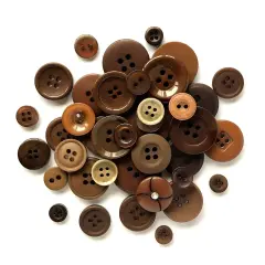 Buttons Galore Button Bonanza Bulk Buttons for Sewing & Crafts, Assorted Colors - .50 LBS. Bittersweet