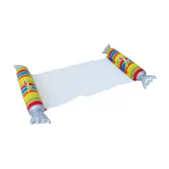 Northlight 57" Inflatable Striped Candy Mesh Swimming Pool Water Hammock Multi