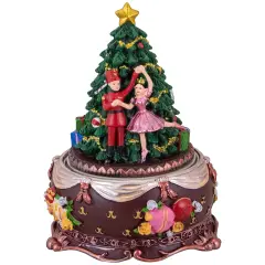 Northlight Musical Nutcracker and Ballerina Christmas Decoration - 6.25" Green