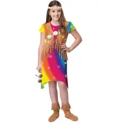 California Costumes Girls Flower Power Child Halloween Costume - XL Multi