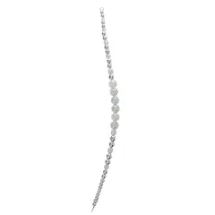 Allstate 16" Clear and SilverBeaded Circle Decorative Smooth Christmas Icicle Ornament