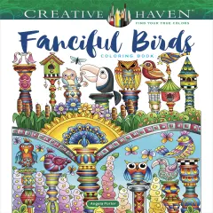 Creative Haven: Fanciful Birds Coloring Book-Softcover