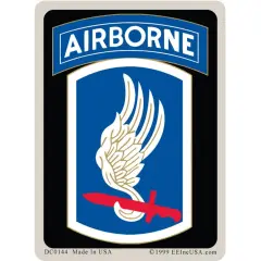 U.S. Army 173rd Airborne Sticker 2-3/4"X4"