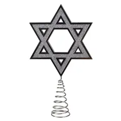 Kurt Adler 9.5" Silver Star of David Hanukkah Holiday Tree Topper