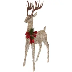 Northlight 48" Pre-Lit LED Champagne Deer Outdoor Christmas Decoration Gold
