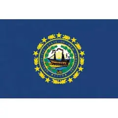 New Hampshire Flag On Stick 4" x 6"