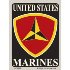 United States Marines 3rd Division Sticker (3"x4-1/4")