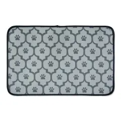 DII Gray Lattice Paw Pet Mat