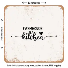 DECORATIVE METAL SIGN - Farmhouse Kitchen - Vintage Rusty Look