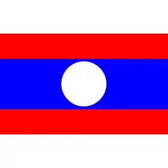 Laos Flag with Grommets 3ft x 5ft