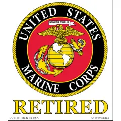 United States Marine Corps Logo Semper Fi Retired Sticker 3.25"