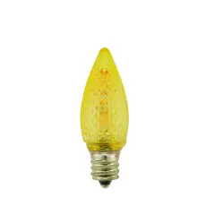 Sienna Pack of 4 Faceted Transparent Amber LED C7 Christmas Replacement Bulbs