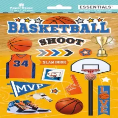 Paper House Basketball Essentials Dimensional Stickers