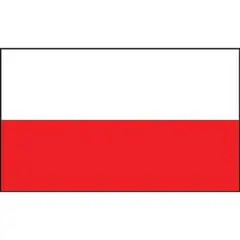 Poland Flag with Grommets 2ft x 3ft
