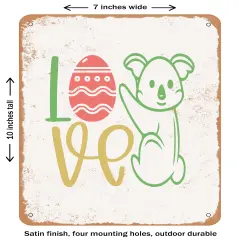 DECORATIVE METAL SIGN - Love- Vintage Rusty Look