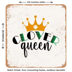 DECORATIVE METAL SIGN - lover Queen- Vintage Rusty Look