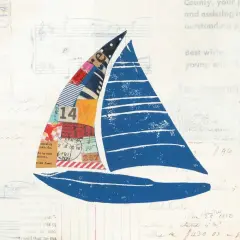 Nautical Collage IV on Newsprint Poster Print by Courtney Prahl - Item # VARPDX33867