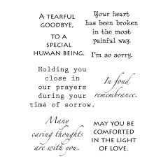 Words To The Rescue Clear Stamps 8"X4.5"-Sympathy