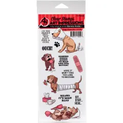Art Impressions Funny Farm Clear Stamps-Doggy Kisses