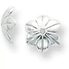 Sterling Silver Bead Caps - Pack of 6