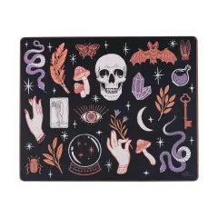 Halloween Skull Magic Designed Hardboard Single Placemats Spooky Scary, 13" x 16"