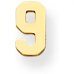 14K Gold Number 9 8mm