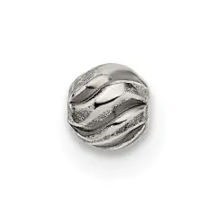 Sterling Silver Antiqued Round Beads - Pack of 12