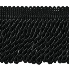 5 yards of Cadee 3" Bullion Fringe Trim | 5 yard cut Black