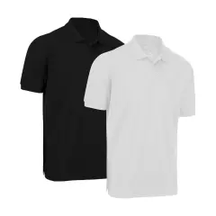 Radyan&reg; Best Polo Performance Ultra Soft Plain Short Sleeve T-Shirts Black & white