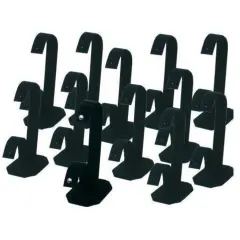 12 Black Velvet Earring Showcase Countertop Display Stands