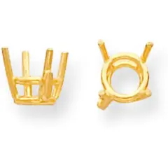14K Gold 4 Prong Round Basket Setting 4.8mm
