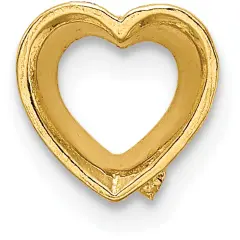 14K Gold Heart Bezel Setting 8mm