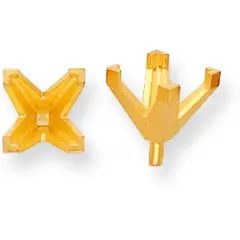 14K Gold 4 Prong Princess Peg V-End Setting 6mm