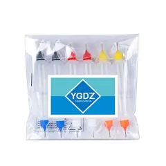 12 PCS Precision Tip Applicator Bottles - 30ml Needle Tip Squeeze Glue Bottles for Paint and Quilling Crafts, 6 Colors with 5 Mini Funnels