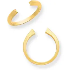 14K Gold 3/4 Radius Cut Ring Shank