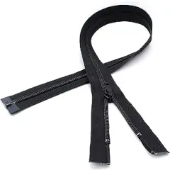 YKK #5 Nylon Coil Separating Lightweight Jacket Zipper - Color Black (1 Zipper per Pack) Made in USA (30 Inches)
