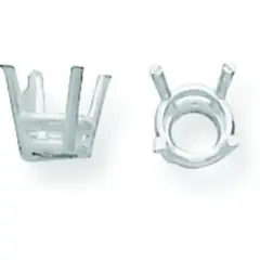 14K White Gold 4 Prong Round Basket Setting 3.3mm