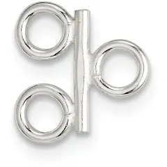 Sterling Silver Double Strand Component Links (9.20Mm To 9.20Mm)